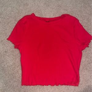 Women’s ribbed crop tee, AM